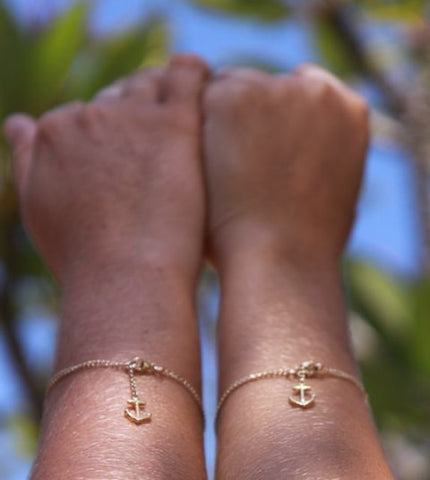 Anchored to You Dainty Bracelets -sold in a set