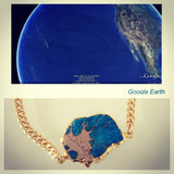 "Google Earth" Rough Turquoise Bracelet