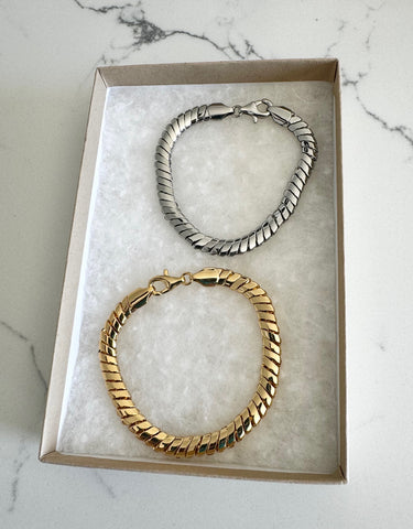 Boyfriend Bracelet - Choice of Gold or Silver