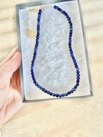 Stormy Seas Lapis Lazuli Necklace - Water Resistant