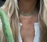 Sea Foam Clover Necklace - Water Resistant
