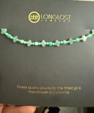 Sea Foam Clover Necklace - Water Resistant