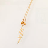Lightning Strikes x 2 Necklace Gold or Silver