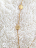 Dainty Flower Dial Lariat Necklace