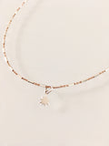 Micro Sterling Silver & Rose Gold Starburst Necklace