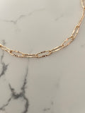 Lightly Hammered Paperclip Necklace