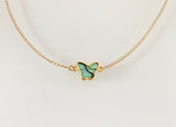 Micro Butterfly Necklace - Abalone, White or Pink Shell
