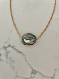 Abalone Bean Necklace - Water Resistant