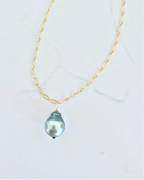 Tiki Christmas - Large Tahitian Pearl Necklace