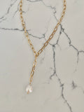 Petite Enormae Necklace Pearl drop - Water Resistant