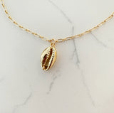 Gold Cowrie Shell Necklace