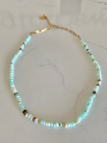 Seafoam Opal Necklace - Water Resistant