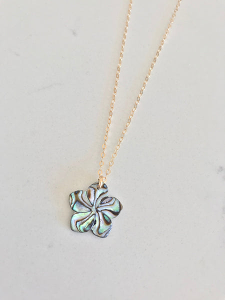 Mini Abalone flower Necklace