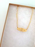 Zodiac & Initial Name Plate Necklace